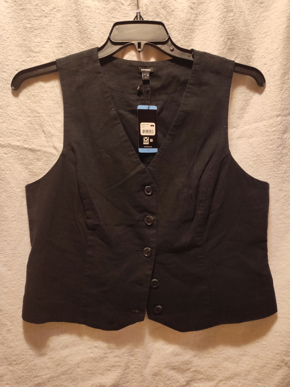 Express Black Women's Button-Front Vest